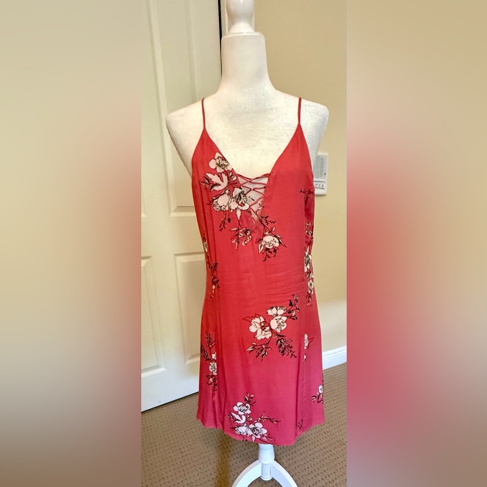 NWOT Gentle Fawn Pink Floral Dress Sz 8, lined and adjustable